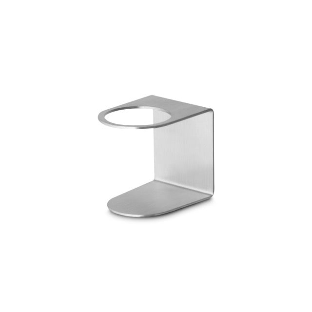 Buum Gradient-Flasche im kompakten Edelstahl-Wandhalter an einer hellen Wand