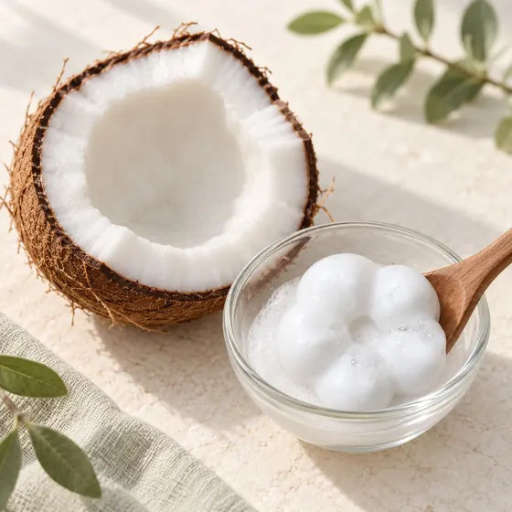 Kokosnuss mit feinem Schaum