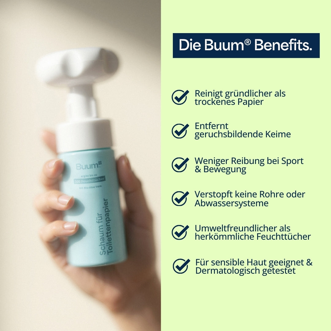 Buum® Natürlicher Schaum für Toilettenpapier