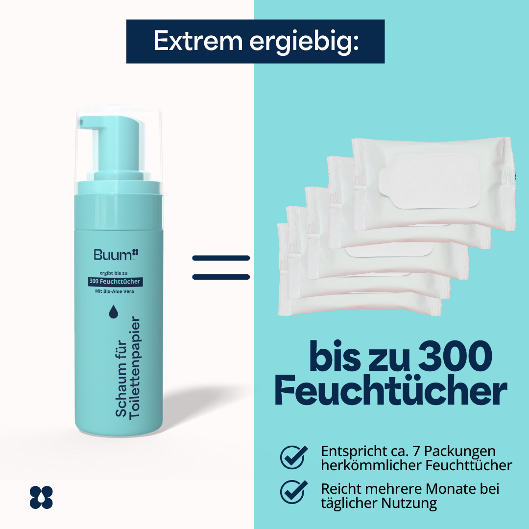 Buum® Natürlicher Schaum für Toilettenpapier