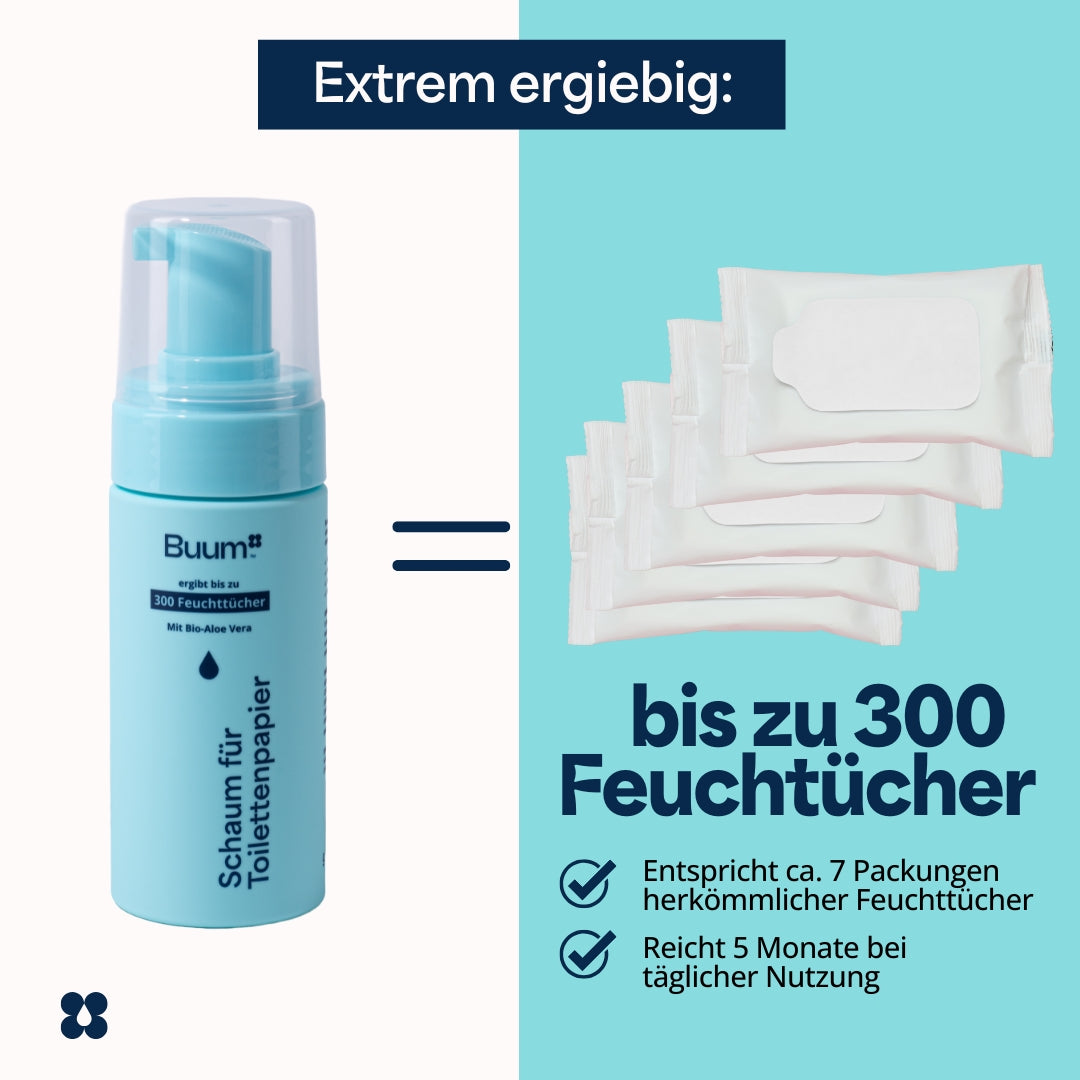 Buum® Natürlicher Schaum für Toilettenpapier