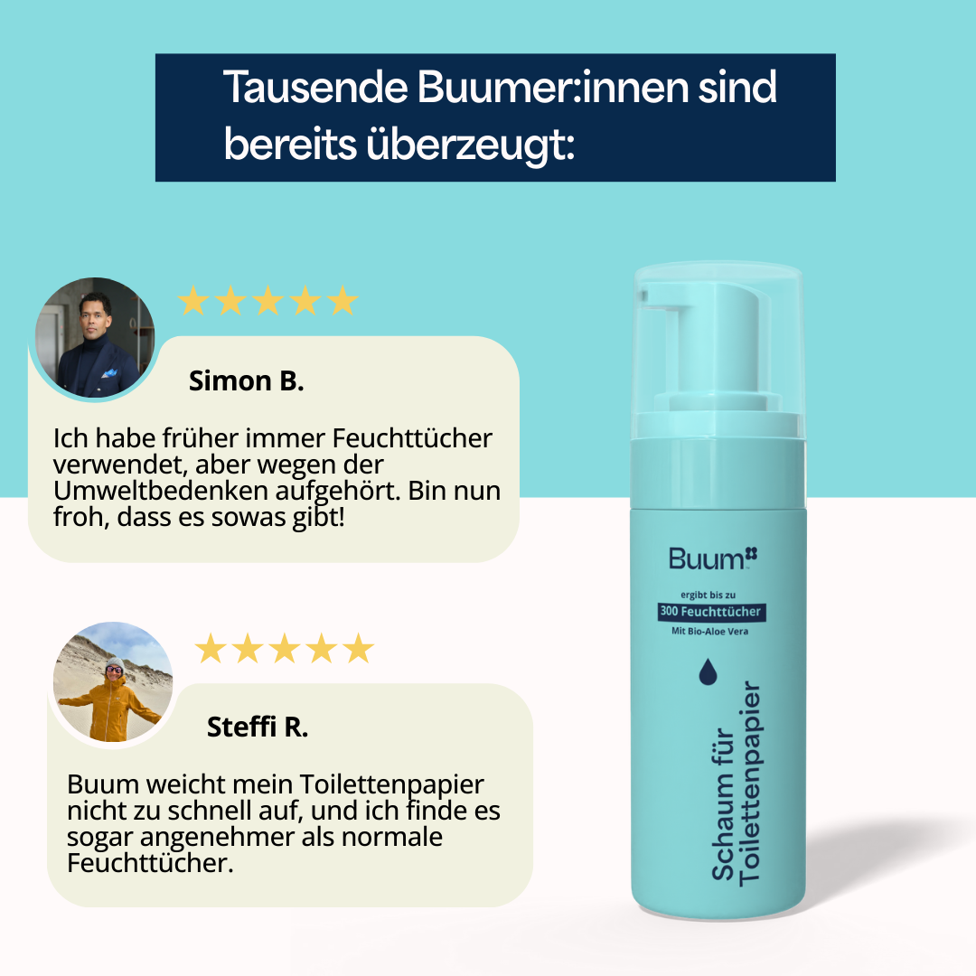 Buum® Natürlicher Schaum für Toilettenpapier