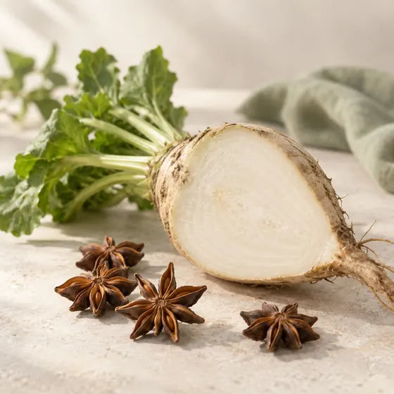 Sternanis und Zuckerrübe